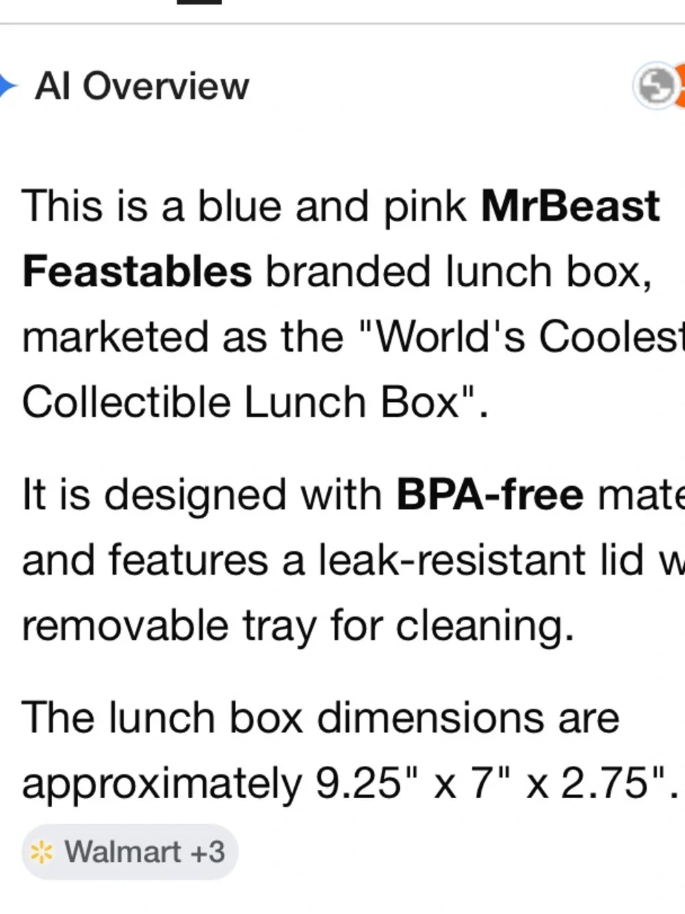 Feastables Blue Lunch Box